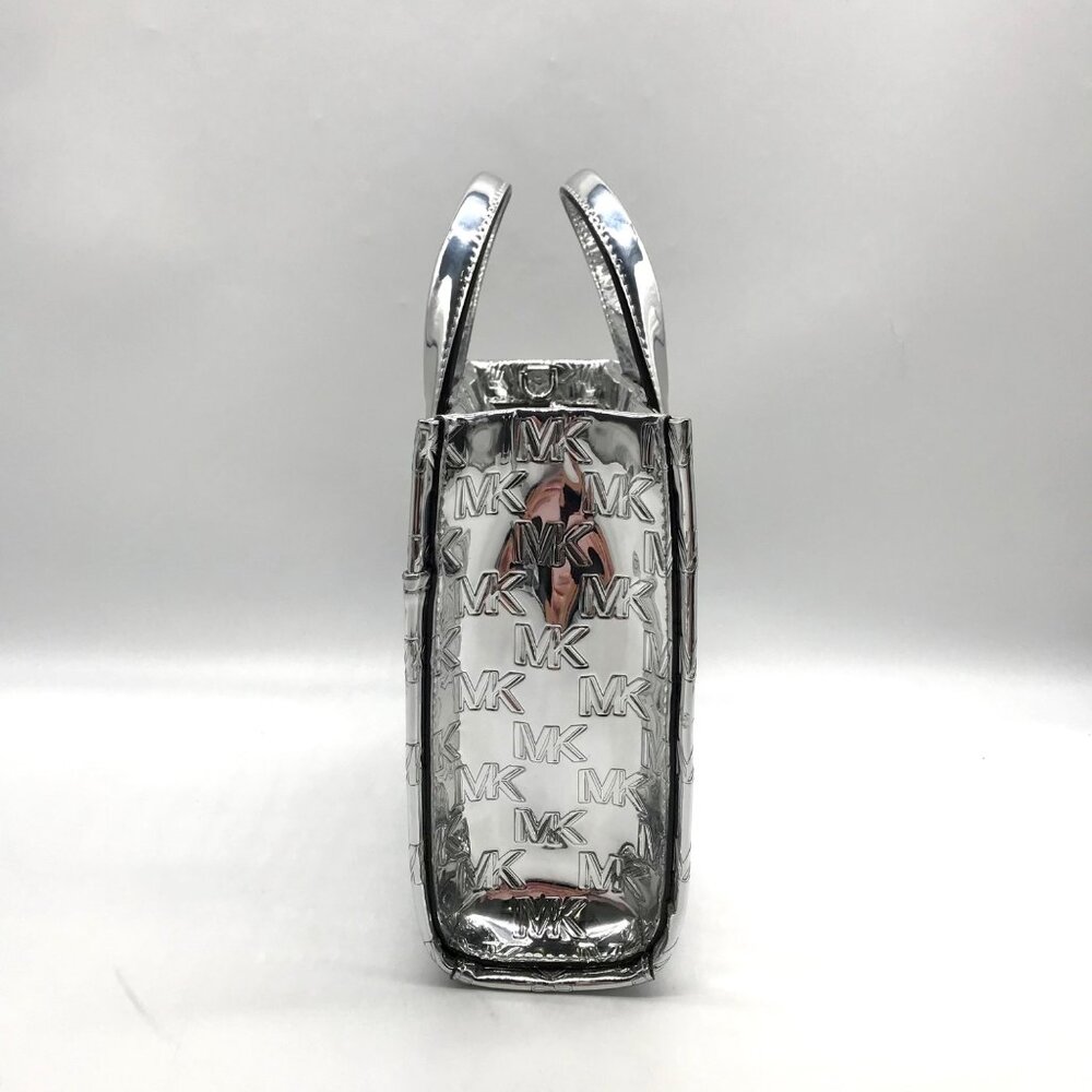 Michael Kors Silver Small East West Gigi Messenger Tote - Picture 3 of 12